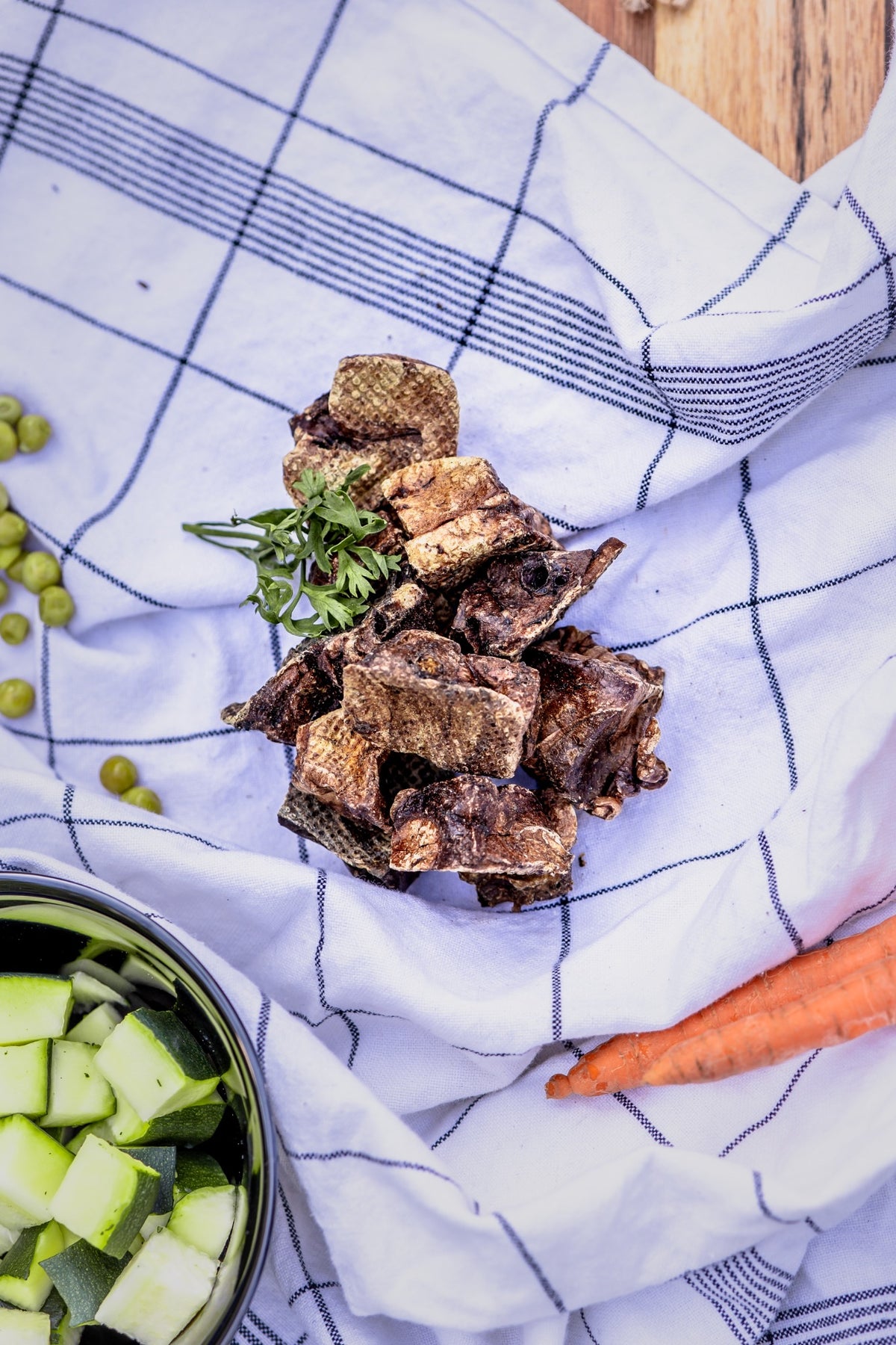 Cubes de poumon de cerf — photo réelle du produit