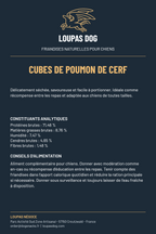 Étiquette LOUPAS DOG - Cubes de poumon de cerf