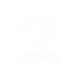 Logo LOUPAS entièrement blanc sur fond transparent