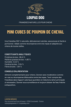 Étiquette LOUPAS DOG - Mini cubes de poumon de cheval