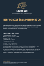 Étiquette LOUPAS DOG - Nerf de bœuf épais premium 12 cm