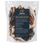 Visuel de présentation - Oreille d'agneau avec poils dans un sachet transparent LOUPAS DOG