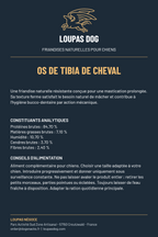 Étiquette LOUPAS DOG - Os de tibia de cheval