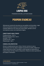 Étiquette LOUPAS DOG - Poumon d'Agneau
